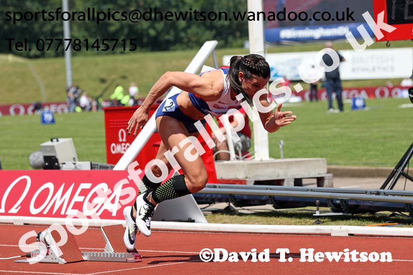 Seren Bundy-Davies (GB) womens 400 metres, IAAF Diamond League, Birmingham. Photo: David T. Hewitson/Sports for All Pics